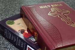 Burgundy Leather Wedding Family BIble