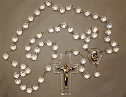 Clear Acrylic Wall Rosary