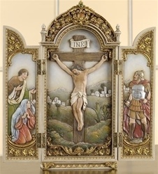 12 Inch - Crucifix Triptych Scene