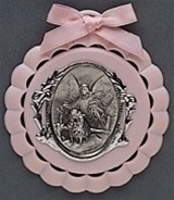 4 Inch - Pink Cradle Medal Boxed