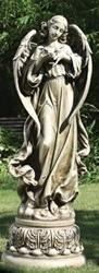 Angel Holding a Dove Figure - 46.75 Inch