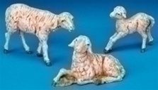5 Inch, 3 Piece - Scale Fontanini White Sheep