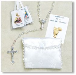 Girl's First Communion Rosary Set