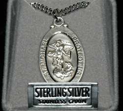 Saint Michael Military Medallion - Navy
