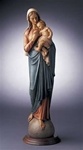 Stoneware Madonna and Child - 20 Inch