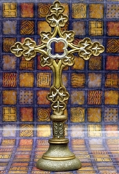 Gold Standing Cross- Texas Catholic Superstore