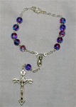 Blue and Purple Auto Rosary (One Decade)