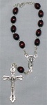 Dark Brown Wooden Auto Rosary (One Decade)