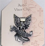 Guardian Angel Visor Clip with Saying