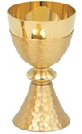 Gold Plated Hammered Finish Chalice