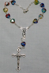 Murano Heart Shaped Auto Rosary