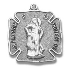 Saint Florian Sterling Silver Medal