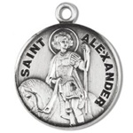 Saint Alexander Sterling Silver Medal