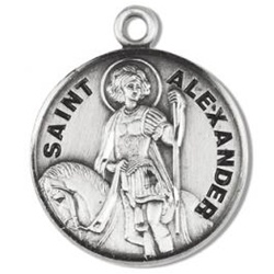 Saint Alexander Sterling Silver Medal