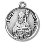 Saint Augustine Sterling Silver Medal