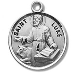 Saint Luke Sterling Silver Medal