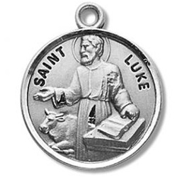 Saint Luke Sterling Silver Medal