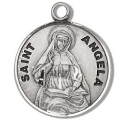 Saint Angela Sterling Silver Medal