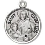 Saint Camillus Sterling Silver Medal