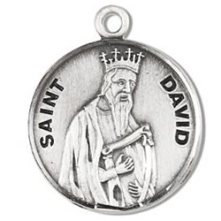 Saint David Sterling Silver Medal