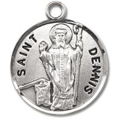 Saint Dennis Sterling Silver Medal