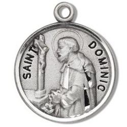 Saint Dominic Sterling Silver Medal