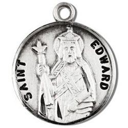 Saint Edward Sterling Silver Medal