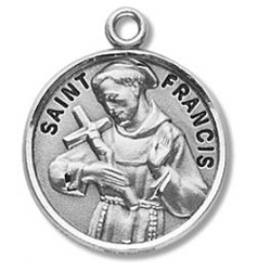 Saint Francis of Assisi Sterling Silver Medal