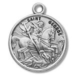 Saint George Sterling Silver Medal