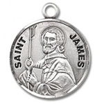 Saint James Sterling Silver Medal