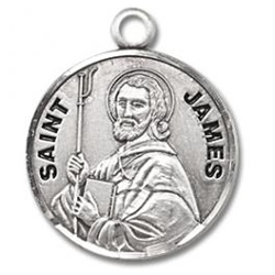 Saint James Sterling Silver Medal