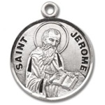 Saint Jerome Sterling Silver Medal