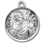 Saint Kevin Sterling Silver Medal