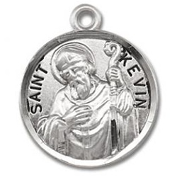 Saint Kevin Sterling Silver Medal