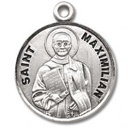Saint Maximilian Kolbe Sterling Silver Medal