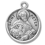 Saint Peter Sterling Silver Medal