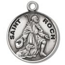 Saint Roch Sterling Silver Medal