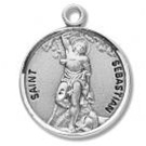 Saint Sebastian Sterling Silver Medal