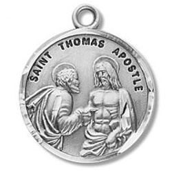 Saint Thomas the Apostle Sterling Silver Medal