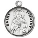 Saint Timothy Sterling Silver Medal