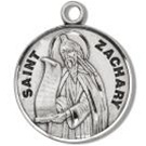 Saint Zachary Sterling Silver Medal