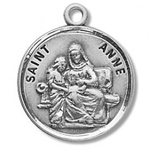 Saint Anne Sterling Silver Medal