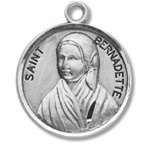 Saint Bernadette Sterling Silver Medal