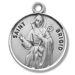 Saint Brigid Sterling Silver Medal