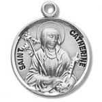 Saint Catherine Sterling Silver Medal