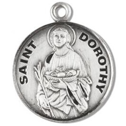 Saint Dorothy Sterling Silver Medal