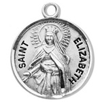 Saint Elizabeth of Hungary Sterling Silver Medal