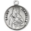 Saint Isabella Sterling Silver Medal