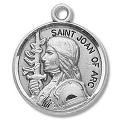 Saint Joan of Arc Sterling Silver Medal