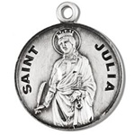 Saint Julia Sterling Silver Medal